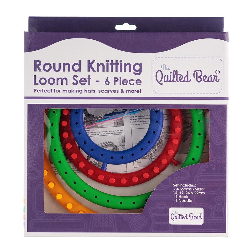 Quilted Bear Round Knitting Loom Set - Perfect for Making