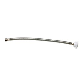 Fluidmaster B1T16 Toilet Connector, Braided Stainless Steel - 3/8 Female Compression Thread x 7/8 Female Ballcock Thread, 16-Inch Length