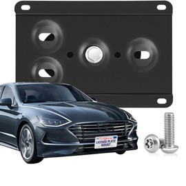 Heavy Duty Front License Plate Frame Compatible with Hyundai Sonata 8th gen DN8 2020-2024，Hyundai Sonata Hybrid 8th gen DN8 2020-2024, No Drill Grille Mount, Anti-Theft License Plate Holder