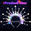 Ushiny Luminous Beads Headband Sparkling LED Hair Band Luminous Rave
