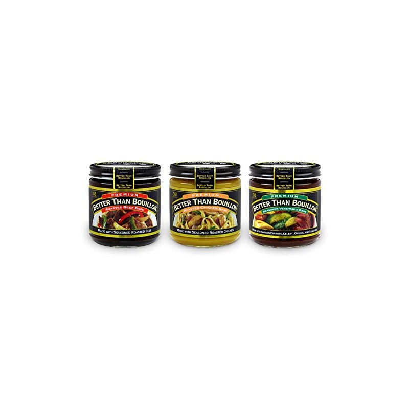 Better Than Bouillon Variety Pack- Roasted Beef, Roasted Chicken, Seasoned