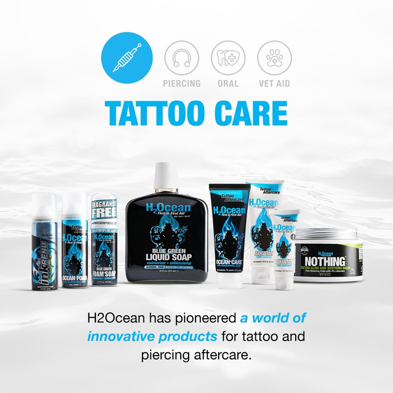 H2Ocean Ocean Care Tattoo Aftercare Lotion – Fragrance & Dye