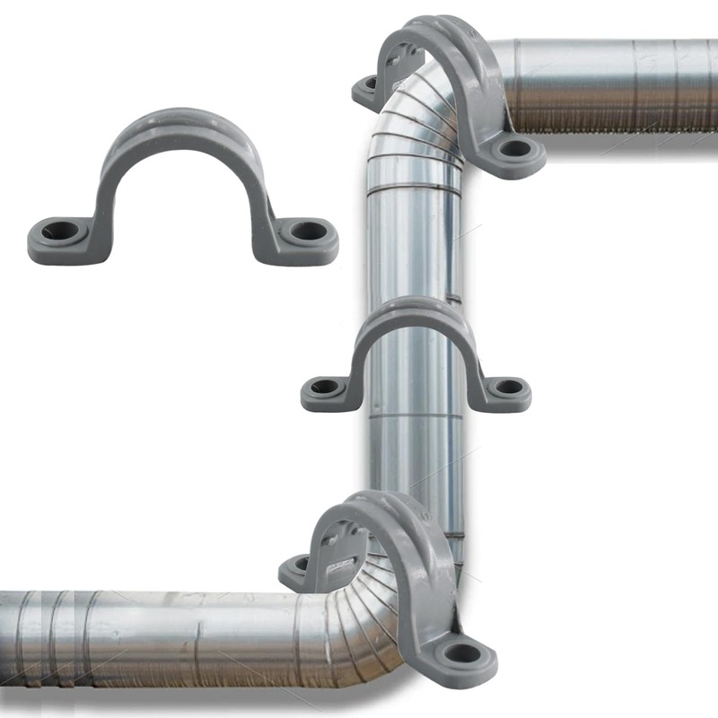 AUXBC 10PCS 2 Inch PVC Pipe Straps, Two Hole Plastic