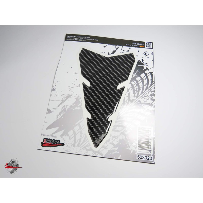 BIKE-label 503020 Tank Pad Motorcycle Protection Sticker Carbon Look Black