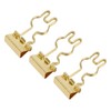 100Pcs Bunny Binder Clips Gold Cute Handle Durable Metal Multifunction
