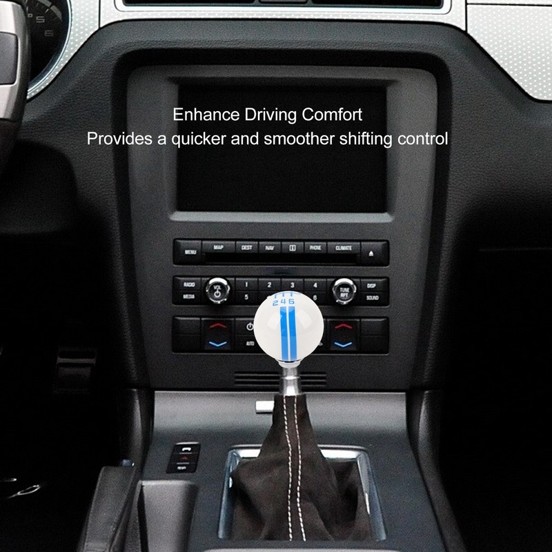 Gear Shift Knob with 3 Adapters Comfortable Grip 6 Speed