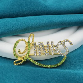 Sorority Paraphernalia Gift for Women Girls Rhinestone Sorority Brooch Pin Greek Sorority Jewelry Sisterhod Gift for Soror Sister (Links), Alloy Steel, crystal