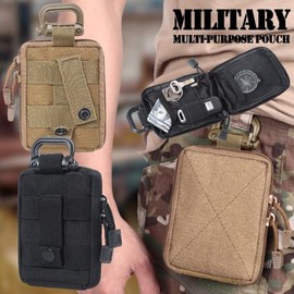 LTG 7987090 Pouch, Belt Pouch, Small Pocket, Coin Purse, Card Case, Short Wallet, Men's, Women's, Carabiner, Military, Airsoft Games, Camping, Outdoors, Medical Pouch, Disaster Preparedness Goods