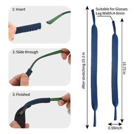 Frienda 10 Pieces Floating Eyewear Retainer Durable Neoprene Sunglasses Straps Floating Sunglasses Straps Glasses Holder Soft Eyeglass for Sports Outdoors Water Activities Men Women | Frienda