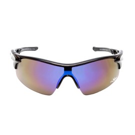 Calabria Rally Pickleball - anteojos de sol polarizadas para mujer para hombre, Brillo negro, M