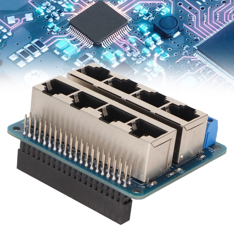 GPIO Breakout Board Professional 8 RJ45 Ports 40 Pin Power