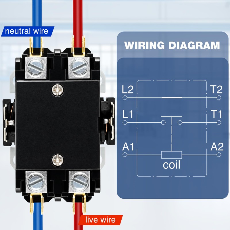 24V Coil 40A 2 Pole Air Conditioner Contactor, UL Certified