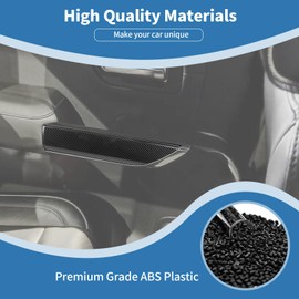 PDKLIN for Silverado Rear Door Panel Trim Cover for Chevy Silverado/GMC Sierra 2019-2022(Double Cab) Carbon Fiber Interior Accessories 2pcs