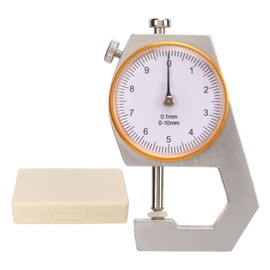 Thickness Gauge Round Dial Indicator 0.1mm Resolution 0‑10mm Range Measuring Tool Tip Head