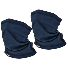 Fullsheild 2pack FR Neck Gaiter CAT2 Flame Retardant Full Face Mask Snood Cover for Electrical Welding Power Industry Gas Oil Station Navy Blue One Size