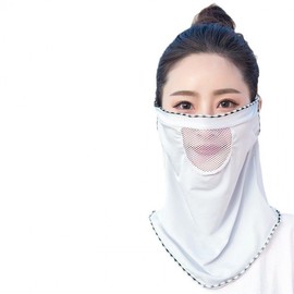 UV Blocking Mask for Golf, Cycling, Running - Face Sun Shield 157111 Free Size/Ice Mesh (Green) 50ea