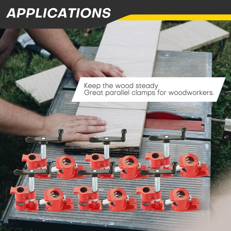 Acymner Wood Gluing Pipe Clamp Set | 1/2" Heavy Duty