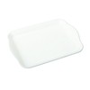 Absorbent Minds Montessori Attractive Premium Small Rectangular White Plastic Tray.