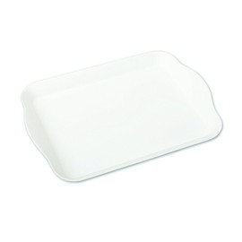 Absorbent Minds Montessori Attractive Premium Small Rectangular White Plastic Tray. Approx. 11" x 8"
