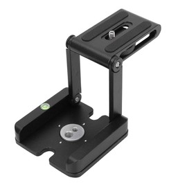 Z Flex Tilt Tripod Head, Aluminum Alloy Folding Z Shape Tilt Pan Head Storage Case Plate Bracket for DSLR Camera Camcorder Tripod Slider Rail