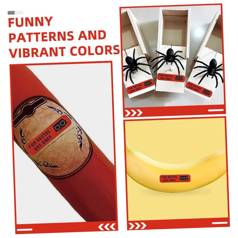 LALAFINA 30 Sheets Funny Rectal Use Only Stickers Decal Pack