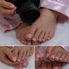 French Tip False Nails with Pink Leopard Print - 24Pcs