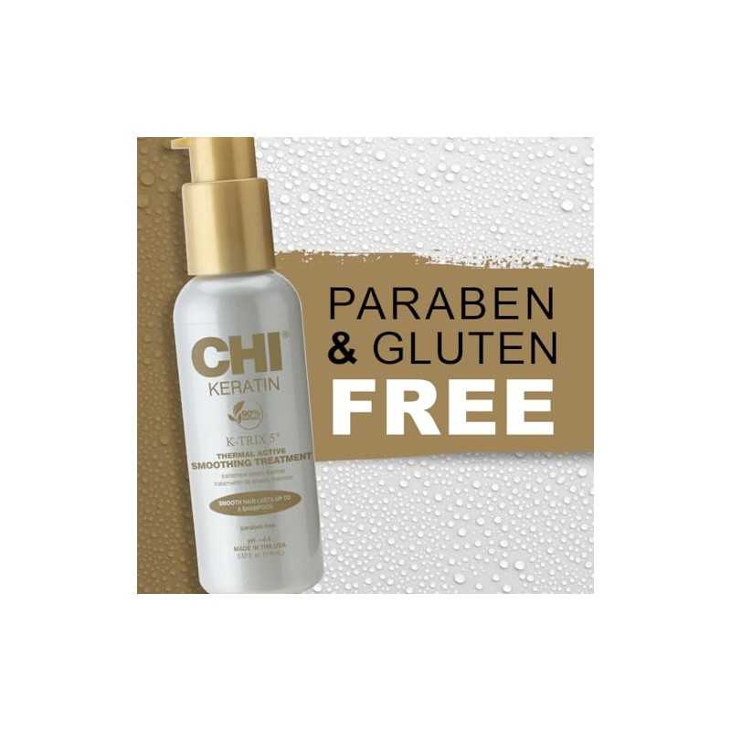 CHI Keratin K-Trix 5 Tratamiento suavizante, 3.92 onzas líquidas