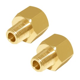 Joywayus 1/2" G Thread Female × 3/8" NPT Thread Male Brass Pipe Fitting Adapter (Pack of 2)
