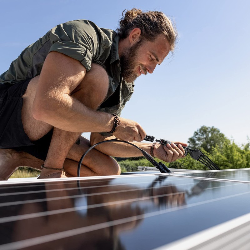 BougeRV Solar Y Branch Connectors Extra Long Solar Panel Parallel