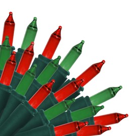 Brite Star 150 Count 8-Function Chasing Light Set - Outdoor String Lights with Twinkling, Flashing, and Steady On Modes - Ideal for Christmas Tree and Outdoor Christmas Decorations, Red/Green