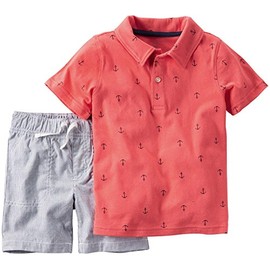 Carter's 229g113 Baby Printing Kit (2 Pieces), coral red