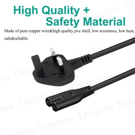 2 pin Power Cable Replacement for Sonos Sub Mini Sub gen 3 Subwoofer Figure 8 Power Lead Cord