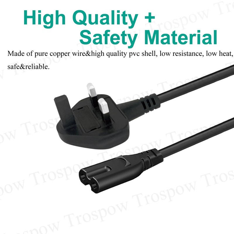 2 pin Power Cable Replacement for Sonos Sub Mini Sub
