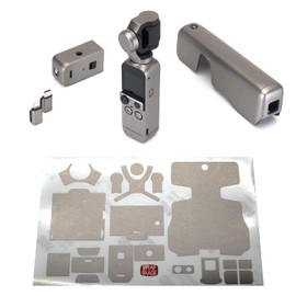WRAPGRADE Skin Stickers for DJI Pocket 2 (Titanium)