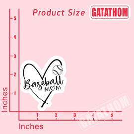 (3Pcs) Baseball Mom Stickers, Waterproof Vinyl Decal for Books Laptops Phones Tumblers Water Bottles, Gifts for Mom Mama Mother, Size 3 x 2.6 Inch