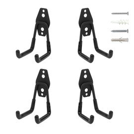 Utility Hooks for Garage, 4 PCS, Garage Wall Hooks Hanging for Heavy Duty, Garage Storage & Organizer for Bulk Items, Power Tools, Ladders, Bikes, Ropes, Small U Hooks Wall Mount