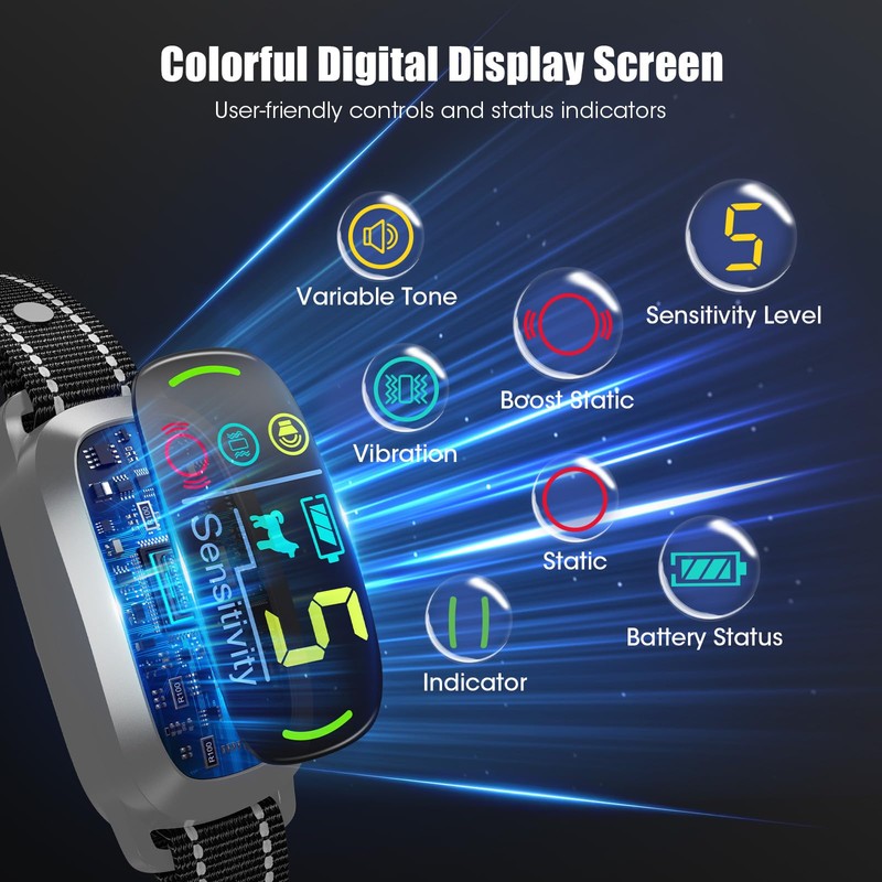 Oliry Smart AI Bark Collar for Large Medium Small Dogs,