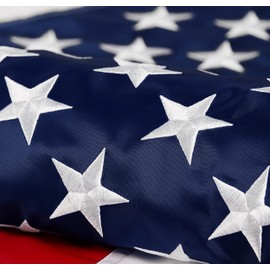 American Flag 5x8 ft: Longest Lasting US Flag, Made From Nylon, Embroidered Stars, Sewn Stripes, Brass Grommets, UV Protection Perfect for Outdoors! USA Flag