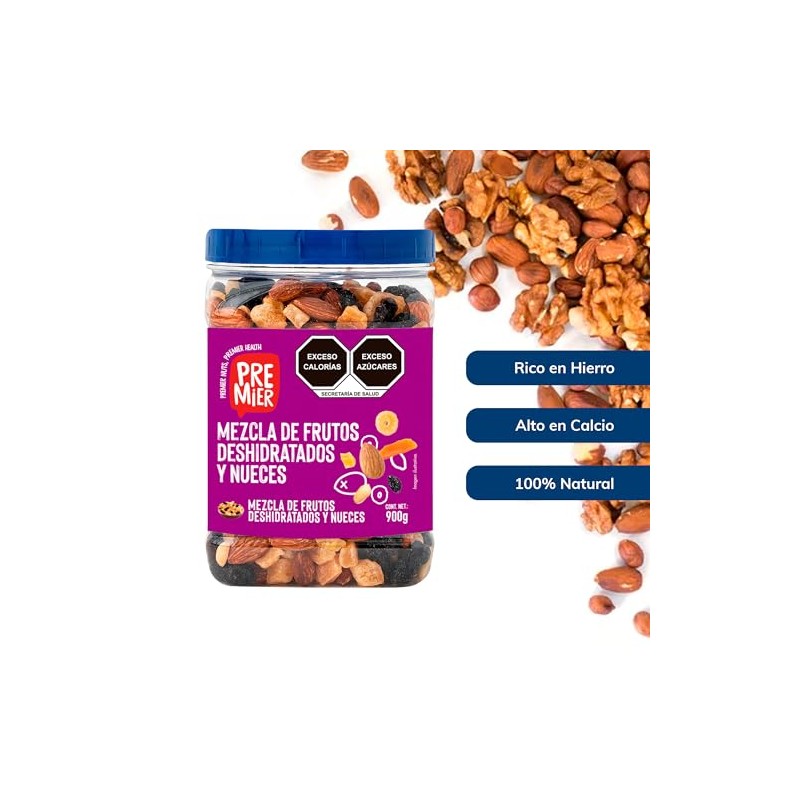 Mezcla de Frutos Secos y Nueces 900 gramos Bolsa resellable