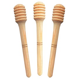 3 Pack Wooden Honey Dippers Set of Honey Sticks for Serving and Stirring Jam and Syrup Set of Honey Wands or Drizzlers Honey Spoons Palitos de Miel Palito para Servir Jarabe o Sirope de Maple