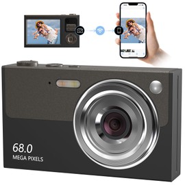 Upgrade Digital Camera for Teens, FHD 4K 68MP Digital Camera Autofocus with 32GB SD Card 16X Zoom,Cameras for Photography Compact Point and Shoot Camera for Teen Boy Girl Kids Camera Beginner Black