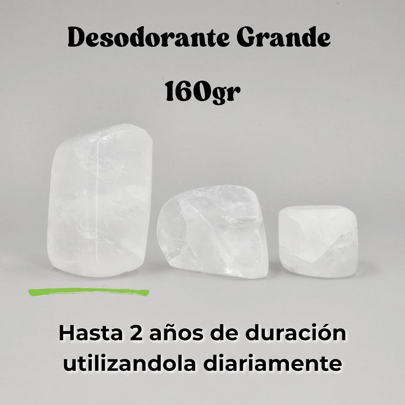Desodorante piedra de alumbre para mujer hombre y niños