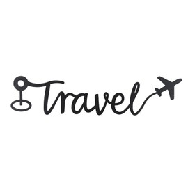 OYEFLY Travel Wall Decor,Metal Travel Decor, Travel Theme Classroom Living Room Bedroom Decor (Wood IP)