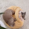 Hooded Cat Bed Thick Soft Comfortable Self Warming Cat Sleeping