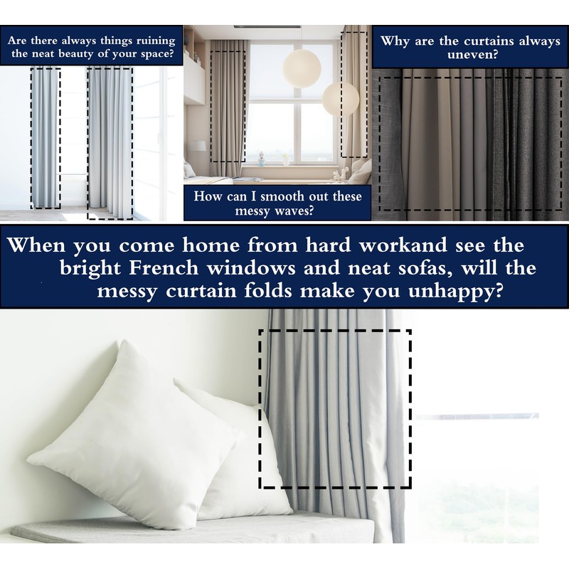 Dymoliitry Curtain Spacers(10 Spacers) - Finials for Drapes - Curtain