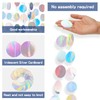 G2PLUS Iridescent Circle Streamer Garland: 16m Holographic Rainbow Hanging Paper
