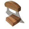 Alaskan Birch Wood Ulu Mezzaluna Knife and Bowl Set "