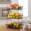 Wetheny 3-Tier Fruit Basket Bowl Vegetable Storage with Banana Hook