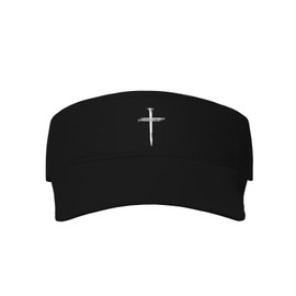 Generic Sun Visor Hats, Christian Jesus Cross Sport Wear Athletic Sun Visor Caps Adjustable Sun Protection Visors for Women Men