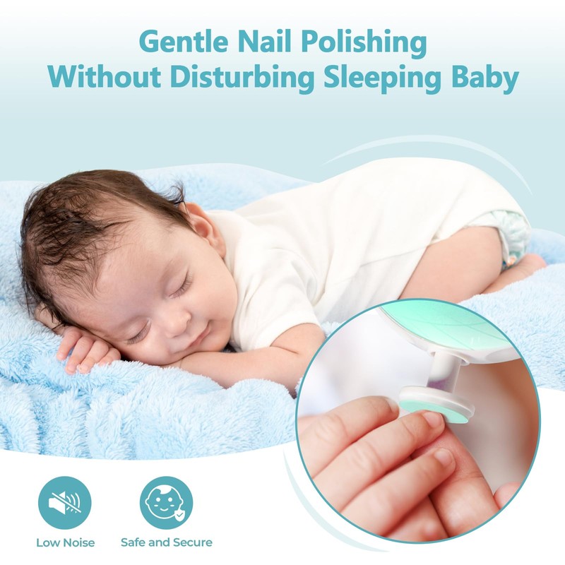 Blendura Baby Electric Nail File, 6 in 1 Electric Nail